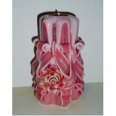 Pink Gold Rose Unique handmade gift candle Hand Carved candles 5 inch/ 12cm   182623685718